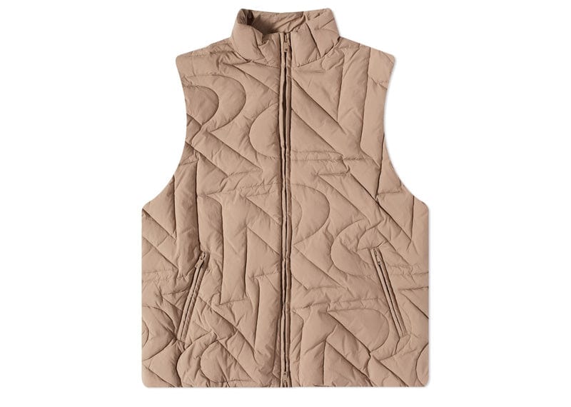 Represent Initial Quilted Gilet Mushroom