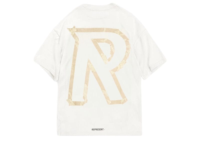 Represent Masking Tape Initial T-Shirt Flat White