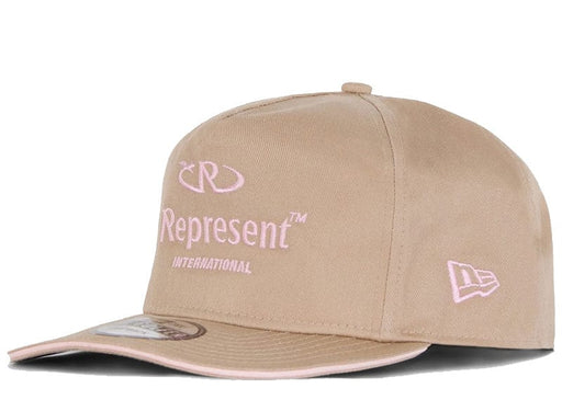 Represent New Era International Golfer Cap Sesame/Pink