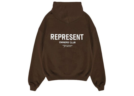 Represent Owner's Club Hoodie Brown/White