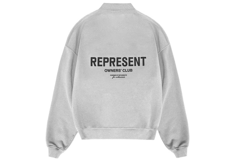 Represent Owners Club Long Sleeve Polo Sweater Ash Grey