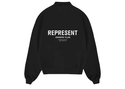 Represent Owners Club Long Sleeve Polo Sweater Black