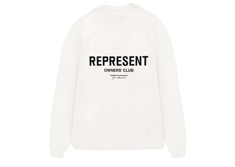 Represent Owners Club Long Sleeve T-Shirt Flat White