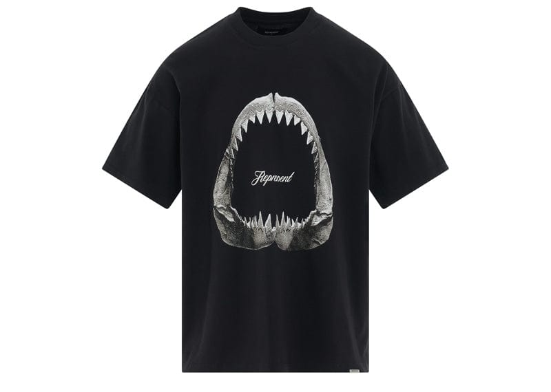 Represent Shark Jaws T-shirt Off Black