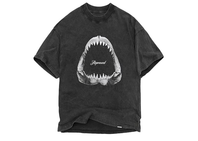 Represent Shark Jaws T-shirt Vintage Grey