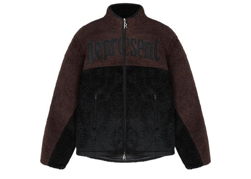 Represent Split Block Fleece Black & Vintage Brown