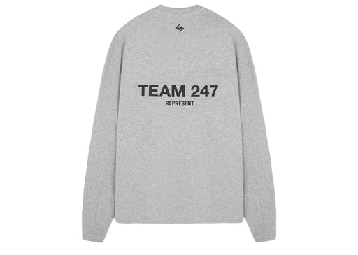 Represent Team 247 Long Sleeve T-shirt Cotton/Elastane Ash Grey/Black