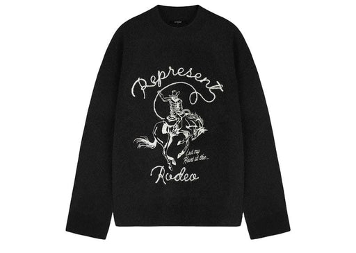 Represent Western Knit Sweatshirt Black