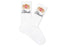 Rhude Crest Logo Sock White Tan And Red