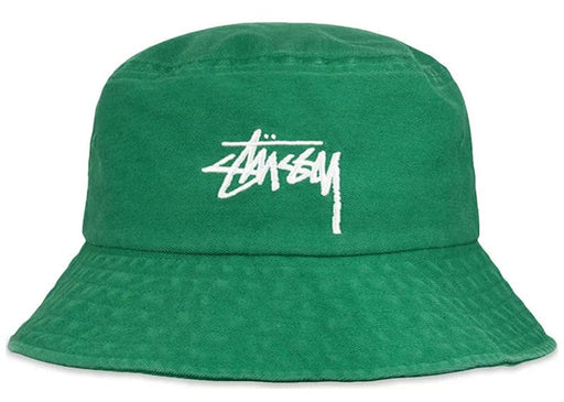 Stussy Big Stock Bucket Hat Dark Green