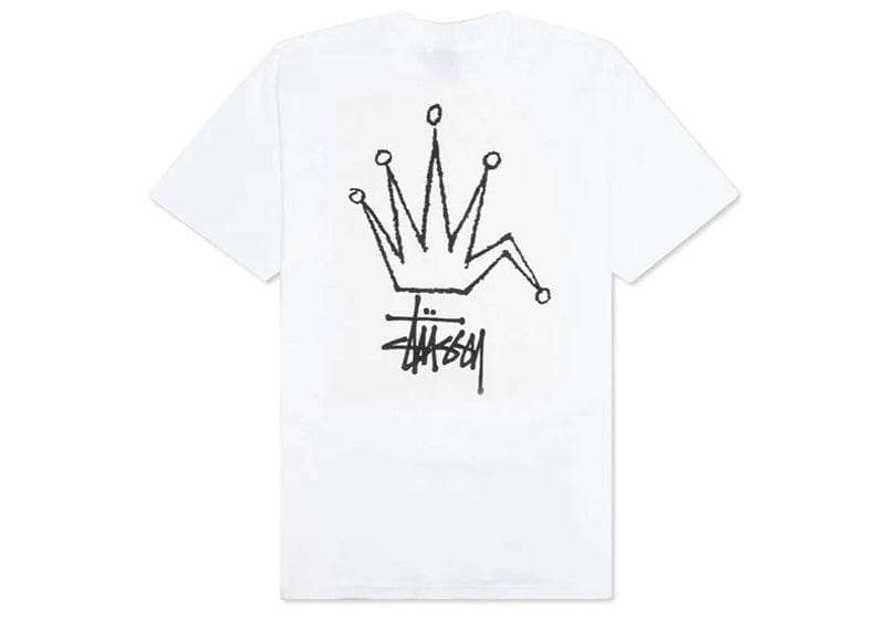 Stussy White Broken Crown Tee