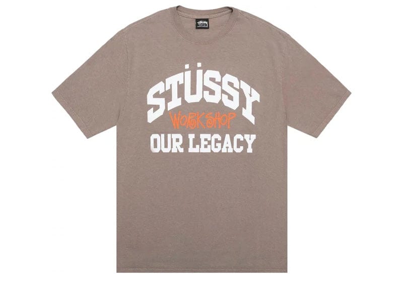 Stussy x Our Legacy Work Shop Collegiate Pigment Dyed Tee Taupe