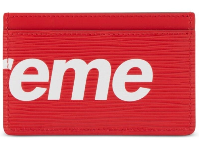 Louis Vuitton x Supreme Porte Carte Simple Epi Red