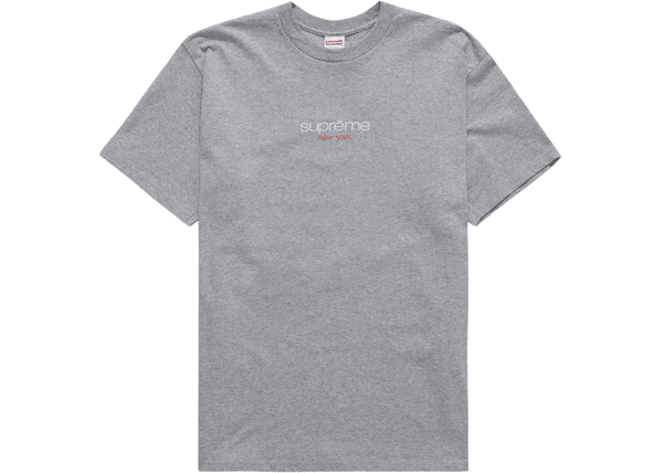 Supreme Classic Logo Tee Heather Grey