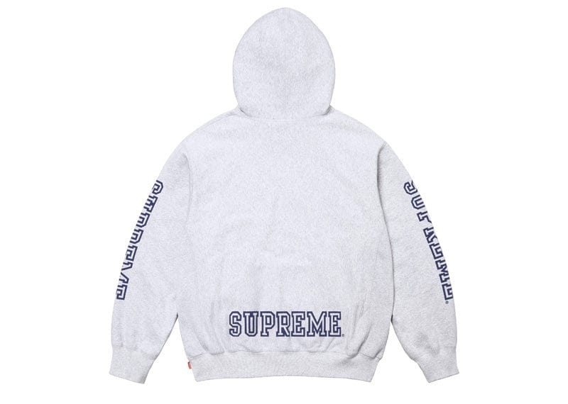 Supreme Collegiate Sleeve Hooded Sweatshirt Ash Grey