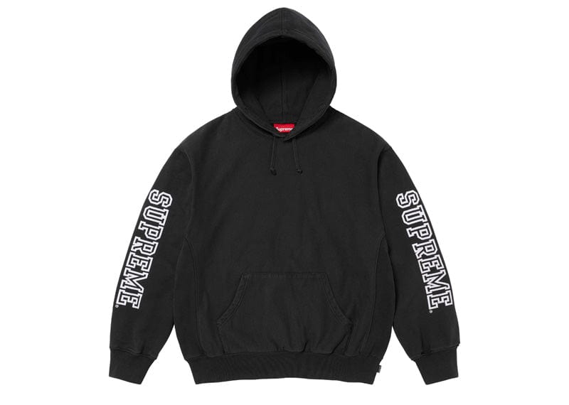 Supreme Collegiate Sleeve Hooded Sweatshirt Black