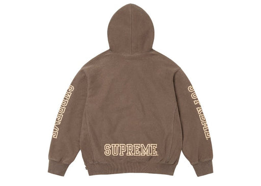 Supreme Collegiate Sleeve Hooded Sweatshirt Olive Brown