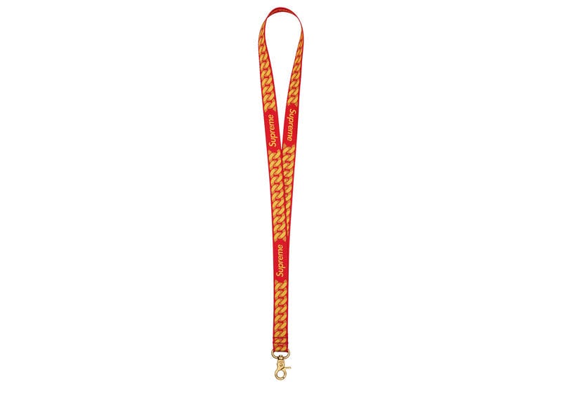 Supreme Cuban Links Lanyard Red