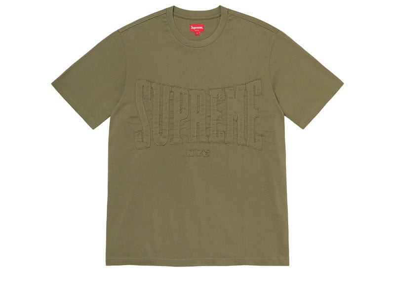 Supreme Cutout Logo S/S Top Olive