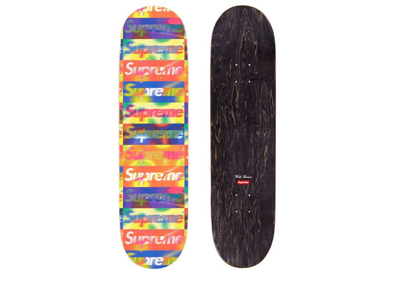 Supreme Distorted Logo Skateboard Deck Yellow