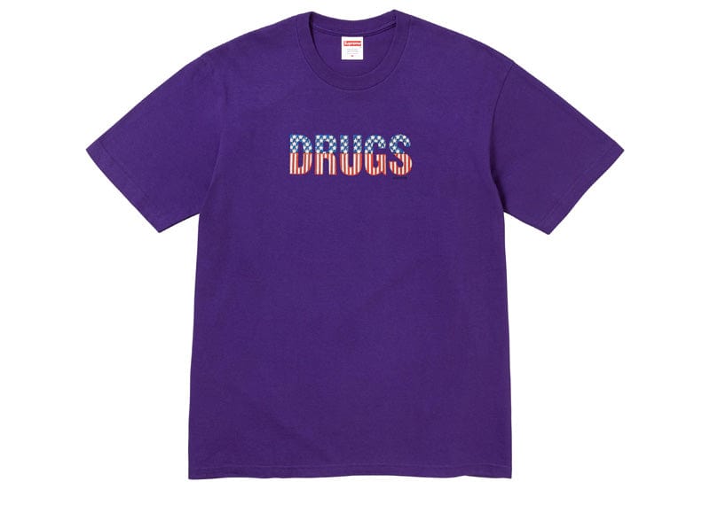 Supreme Drugs Tee Purple