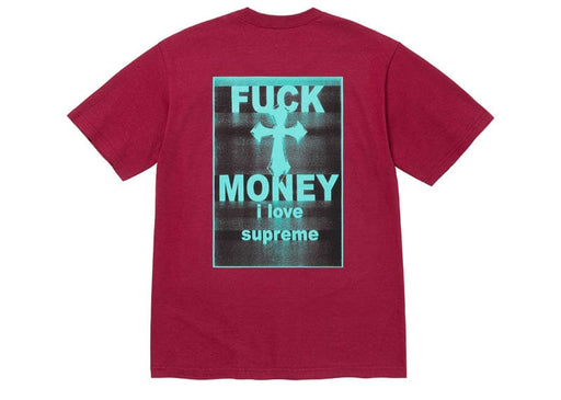 Supreme Fuck Money Tee Cardinal