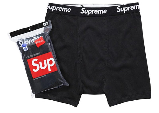 Supreme Hanes Boxer Briefs (4 Pack) Black