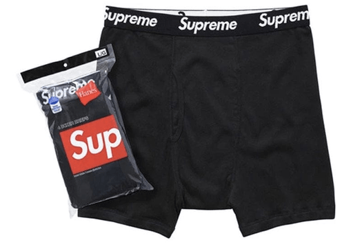 Supreme Hanes Boxer Briefs (Single) Black