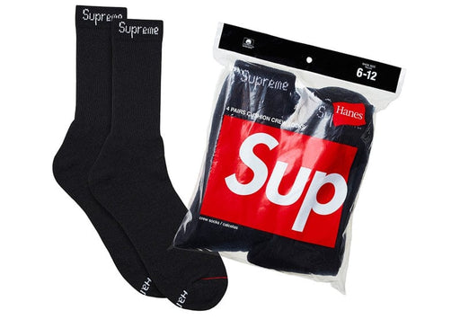 Supreme Hanes Socks (4 Pack) Black