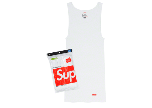 Supreme Hanes Tagless Tank Tops (3 Pack) White