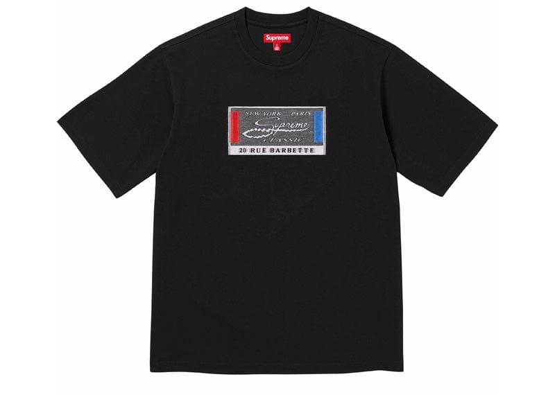 Supreme Intarsia Label S/S Top Black