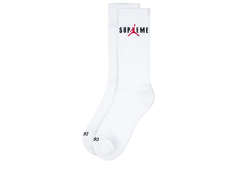 Supreme Jordan Crew Socks White