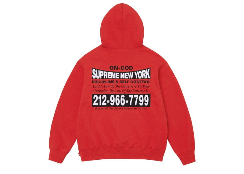 Supreme On God Hooded Sweatshirt Burnt Red