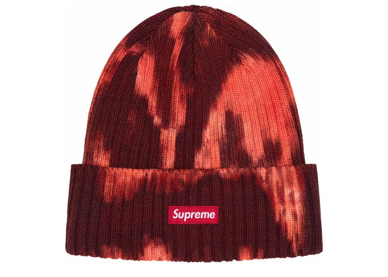 Supreme Overdyed Beanie (SS24) Splatter Red