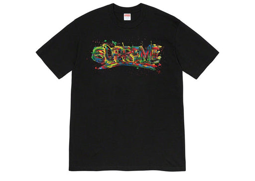 Supreme Paint Logo Tee Black