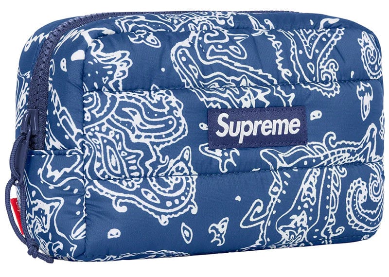 Supreme Puffer Pouch Blue Paisley