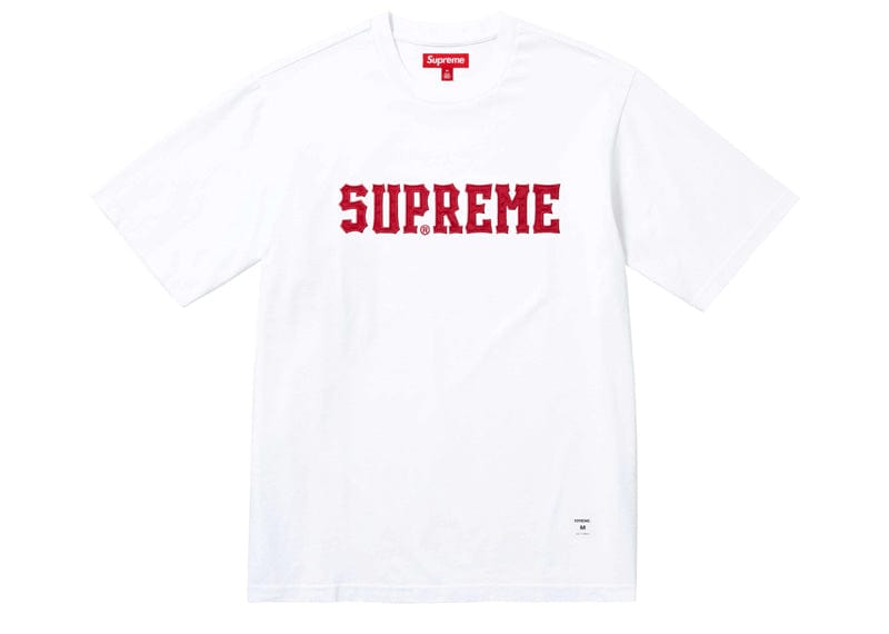 Supreme Twill Applique S/S Top White