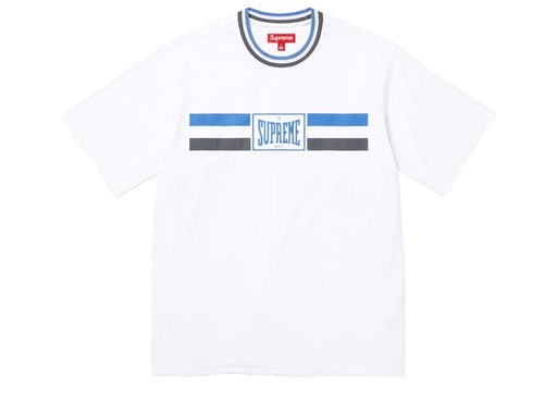 Supreme Warm Up Stripe S/S Top White