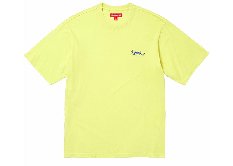 Supreme Washed Tag S/S Top Bright Yellow