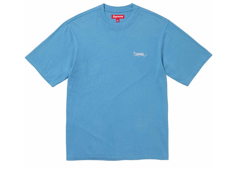 Supreme Washed Tag S/S Top Light Royal