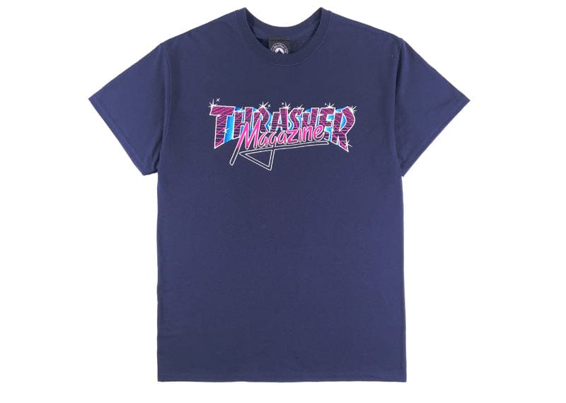 Thrasher Vice Logo Navy Blue Mens Graphic T-Shirt