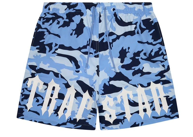 Trapstar Irongate Swim Shorts Blue Camo