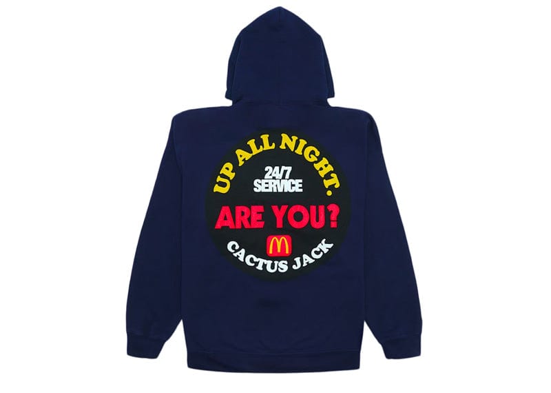 Travis Scott x McDonald's Up All Night Sticker Hoodie Navy