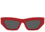 Versace Rectangle Sunglasses Red/Dark Grey (VE4432U-538887)