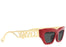 Versace Rectangle Sunglasses Red/Dark Grey (VE4432U-538887)